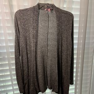A medium grey/black cardigan